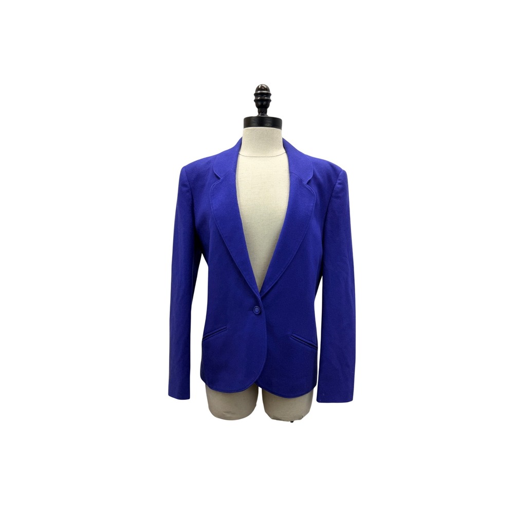 Pendleton Vintage Blazer Women Size 10 Color Blue 100% Virgin Wool Made in U.S.A
